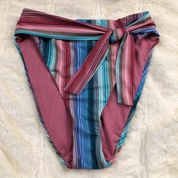 Isabella Rose Adelaide ombre stripe high leg cut bikini bottom 11099 - Picture 2 of 10